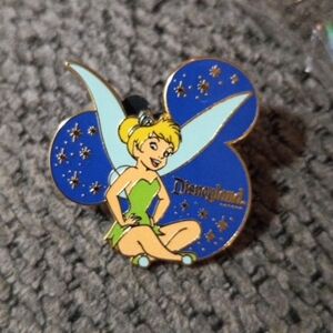 Vintage Disney 2006 Tinker Bell Pin With Mickey Mouse Backing New